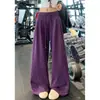 Pantalones Casuales de Lunares Azul Marino de Pierna Ancha para Mujer, Novedad Otoño 2026, de Cintura Alta, Adelgazantes, para Yoga, Fitness, Deportes