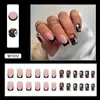 Popular Comercio Exterior Primavera y Verano Fresca Moda Estilo Ins Europeo y Americano Brillante Lentejuela Usable Cuadrado Longitud Media Uñas Usables