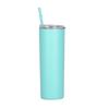 Suministro de Fábrica Original Taza Aislada de Acero Inoxidable de Doble Capa Elástica Color Degradado con Popote Taza Recta Tumbler Delgado