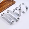 Acero inoxidable ovalado perforado aro para tarta de frutas aro de cuero para tarta de frutas molde de amor anillo redondo para mousse molde para hornear pastel torre