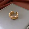 Anillo Abierto Rayado de Circonita Vintage Estilo Francés, Moderno y Versátil, Anillo para Dedo Índice Estilo Lujo Ligero, Accesorio de Mano Simple y Elegante, Diseño de Nicho