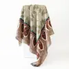2026 Nuevo Modelo 90cm Bufanda de Seda Estampado Paisley Vintage Pañuelo para la Cabeza para Mujer Bufanda Cuadrada de Satén Transfronteriza Venta al por Mayor
