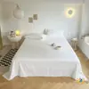 Sábana de Algodón Amigable con la Piel al por Mayor, Pieza Única, Color Sólido, Sábana de Algodón Lavado, Artículo Único, para una Persona, Dormitorio Estudiantil, Una Pieza, Dropshipping