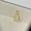 Plata S925 Colgante Individual Transfronterizo Pulsera de Letras DIY Collar Chapado en Oro de 14K Accesorios de Colgantes Simples Compactos