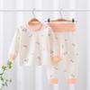 Novo Conjunto de Roupa de Outono para Crianças 2026, Roupa Íntima de Bebê para Primavera e Outono, Pijama Pulôver Sem Costura para Meninos, Roupa de Dormir para Meninas