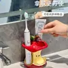 Estante de Almacenamiento para Cepillo de Dientes Eléctrico de Cerámica Apple Lavabo del Baño Tocador Pasta de Dientes Base para Cepillo de Dientes Flor de Seda