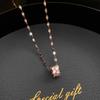 Collar con colgante de circonita micro incrustada de cintura pequeña, cadena para clavícula micro incrustada, joyería de cuello corto de estilo frío ins de moda famosa en Internet