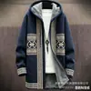 Cárdigan con capucha y cremallera de corte holgado para hombre con estampado a todo color de nuevo elemento azteca, chaqueta de algodón, DIY desde la imagen