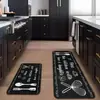 Nuevos tapetes americanos transfronterizos, juego duradero de dos piezas para cocina, tapetes de baño fáciles de cuidar, felpudos para entrada, se pueden personalizar con etiquetas