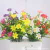 Flores Decorativas para a Sala de Estar, Margaridas Pequenas, Flores de Seda, Cercas Divisórias, Adereços de Paisagismo Floral, Flores Artificiais