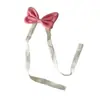 Corbata de cortina con lazo de Princesa Fugitiva Rosa, Terciopelo, Lazo 3D, Decoración de Ventana para Habitación de Princesa