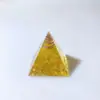 Venta al por mayor transfronteriza Amazon Grava de Cristal Pirámide de Goma 4CM Pirámide de Chakra Artesanías de Escritorio
