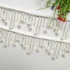 Cortina de Contas Pérolas com Caimento 11CM Acessórios para Fantasia de Dança Decoração de Chapéu Cortina Longa de Contas Renda para Dança