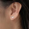 Pendientes de botón de plata S999 para mujer, perforación de oreja, abeja simple, personalidad, moda creativa, nueva moda 2023, pendiente de cartílago Mori