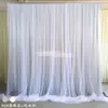 Cortinas de Gasa de Hilo de Red para Bodas, Accesorios, Cortinas Dobles Flotantes de Gasa para Bodas, Estilo Nuevo, Decoración de Cortina de Pared de Fondo para Jardín de Infancia