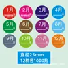 Etiquetas adhesivas coloridas trimestrales y mensuales, pegatinas adhesivas redondas del segundo trimestre, en stock, pegatinas de fechas de 12 meses
