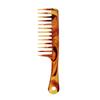 Peine de Estilo Vintage de Color Ámbar con Dientes Separados, Peine Pompadour de Doble Cara, Peine para Peinado Hacia Atrás para Hombre, Peine de Peluquería