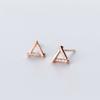 2024 Nuevos Aretes Triangulares para Mujer Pequeños Simples Micro-incrustados con Zirconias Diseño Nicho Joyería Geométrica para la Oreja