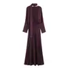Comércio Exterior 2025 Inverno Novo Estilo Europeu e Americano Moda Feminina Vestido Sexy com Textura de Cetim 9973789