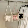 Bolso de Paja Tejida con Lazo Cruzado para Mujer, Gran Capacidad, Bolso de Hombro Único y Elegante, Bolso Tote de Estilo Playa para Debajo del Brazo