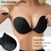 Almohadillas para senos de copa redonda con cuello halter, superventas transfronterizas para mujeres con senos grandes, finas e invisibles, diseñadas para vestidos de novia y camisetas de tirantes, venta al por mayor