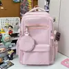Nova Mochila de Cor Sólida de Grande Capacidade, Mochila Escolar Casual e Versátil para Meninos e Meninas, Mochila Escolar para Alunos do Ensino Fundamental e Médio Atacado Transfronteiriço
