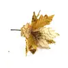 Flor de Natal Dourada simulação Flor de Natal Flor decorativa para árvore de Natal 20cm Flor de Natal de flanela com lantejoulas