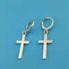 Pendientes de Joyería Versátiles Simples Japoneses y Coreanos Colgante de Cruz Hebilla Redonda Pendientes para Mujer Venta al por Mayor