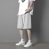 Shorts casuales de verano para hombre de talla grande de seda de hielo para deportes, para hombres gorditos, combinables con todo, delgados, transpirables, de secado rápido, de cinco puntos y de color sólido