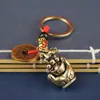 Pingente de Lingote de Latão Ano do Cavalo Palmeira Chaveiro de Latão Decoração Pingente de Chave Ano do Cavalo Dinheiro na Mão Pingente