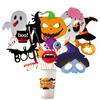 2023 decoración de fiesta de Halloween transfronteriza accesorios para fotos de disfraces Open Photo etiqueta de mano personalización al por mayor