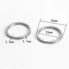 Suministro Spot de Fábrica Anillo Plano de Acero Inoxidable 30 mm Llavero Cadena de Llaves de Coche Accesorios 304 Anillo para Llaves Venta al por Mayor