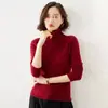 Suéter de Manga Larga con Cuello de Pelo para Mujer Otoño e Invierno Jersey Camisa Base de Punto Top Ajustado de Cuello Alto