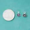 Novo Pingente de Lótus Estilo Chinês Retrô em Prata Esterlina S925 Acessórios de Lótus Material para Acessórios de Pulseira de Cristal DIY