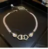 Collar de Perlas de Múltiples Capas Incrustado con Diamantes Estilo Corte Francés, Cadena para Suéter de Lujo Ligero Francés de Alta Gama, Versátil para Otoño e Invierno