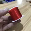 Linha de pesca não elástica com contas vermelhas linha de cristal transparente fio preto fino linha de pesca dourada anel trançado boca envolvente