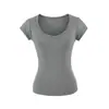 Estilo Puramente Sexy, Cuello en V Pequeño, Ligeramente Transparente, Manga Corta, Nuevo Estilo de Verano, Top Camiseta Corta Ajustado con Puños Dobladillos