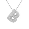 Collar Nuevo Estilo Europeo y Americano 2024 con Incrustaciones Collar de 26 Letras Burbuja Moda para Mujer Regalo de Cumpleaños Joyería