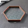 Bandeja de té de vidrio multifuncional estilo chino con flor de begonia Rectangular Vintage de madera Octagonal para uso doméstico