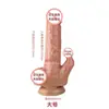 Pene Lamiendo Lengua USB Retráctil Oscilante Simulación de Carne Blanda Dildo Dispositivo de Masturbación Femenina Totalmente Automático Juguete para Uso Adulto