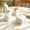 Paliteiro Fantasma de Terror, Pote Criativo para Armazenamento, Ornamento Decorativo de Mesa, Caixa de Fio Dental e Cotonetes de Alto Valor