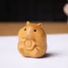 Chaveiro Premium de Madeira de Tuias Hamster Fofo Pingente para Celular Hamster Ganancioso Ornamento de Mesa