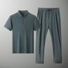 Camiseta de manga corta para hombre, conjunto de camiseta con solapa de moda juvenil coreana, venta al por mayor, msl2318, novedad de verano de 2024