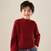 26 Otoño/Invierno Envío Directo del Fabricante Suéter 100% Lana Pura Cuello Redondo Jacquard Unisex Estilo Infantil Suéter Cálido de Punto
