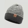 Gorro de invierno para hombre, cálido y grueso, de lana tejida, estilo coreano, con forro polar, de algodón, para otoño e invierno, resistente al frío.