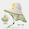 Nuevo Sombrero de Sol de Verano para Niños, Playa, Protección UV, Secado Rápido, Transpirable, Ala Ancha, Exterior, Protección Extendida para el Cuello, Parasol
