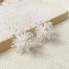 Design Super Fada Floco de Neve Florescendo Fogos de Artifício Metálicos Brincos com Temperamento Retrô Design de Nicho Brincos com Senso de Atmosfera Mulheres