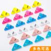 Clip de esquina triangular multicolor, clip multifuncional para libros de estudiantes, papel de prueba, almacenamiento, carpeta, datos, factura, clip de cola larga