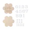 Estilo Ins Bebê Madeira Inglês DIY Lua Cheia Cem Dias Lua Cheia Um Ano de Idade Registro Comemorativo de Crescimento Adereços de Foto Arranjo