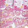 Set de Reversos de Tarjeta Dibujo Animado Lindo Tarjeta Pequeña Bolsa Autoadhesiva Tarjeta Pequeña Ins con Tarjeta de Empaque Bolsa OPP